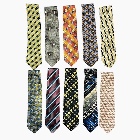 Ermenegildo Zegna Lot of 10 Rare Silk Ties Made in Italy - Picture 1 of 10